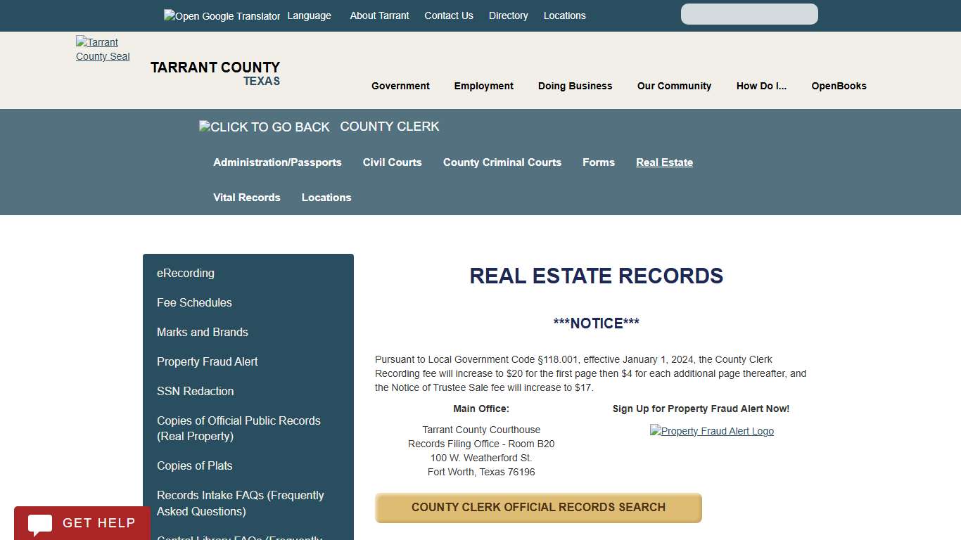 Real Estate Records